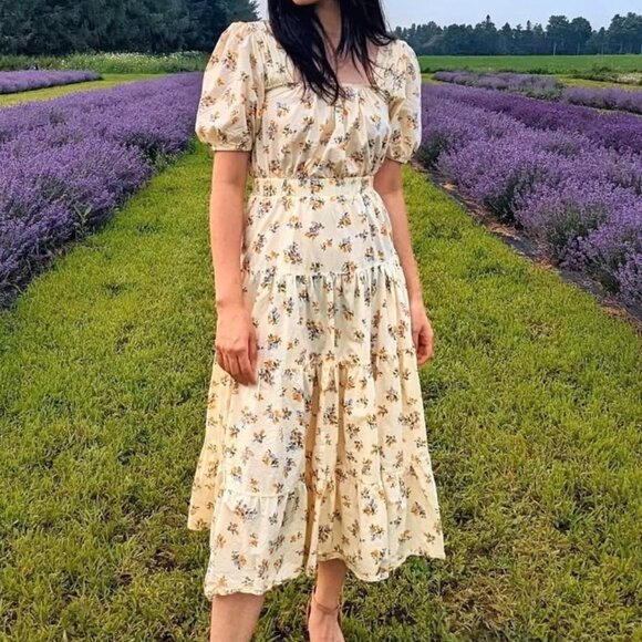 ASOS design floral maxi skater dress with crossback - Picture 5 of 6